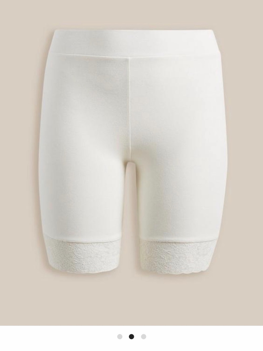 Torrid white Lace-Hem Bike Shorts